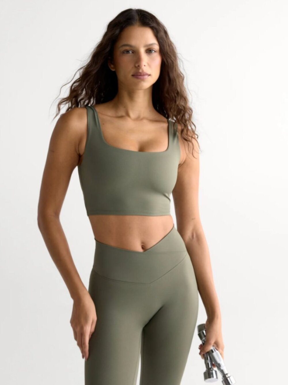 Adanola Ultimate Square Neck Bra Dark Olive